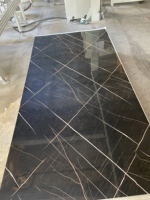 Matériau composite bois-plastique respectueux de l'environnement, panneau en marbre, revêtement UV, faux marbre géométrique, imperméable, ignifuge, pour la maison