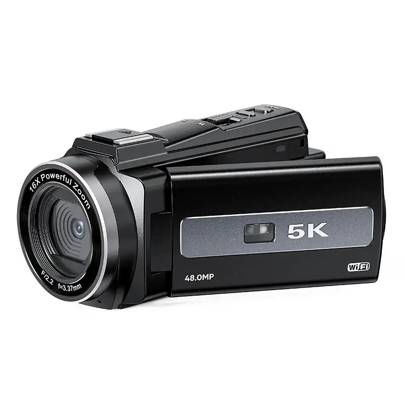 Видеокамера 5k, 48MP UHD WiFi Vlogging камера с сенсорным экраном и микрофоном