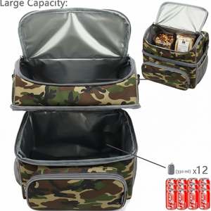 Bolsa de Almuerzo de Camuflaje, Bolsa Térmica Aislada de Doble Capa con Estampado de Leopardo, Correa Ajustable, Fabricación Personalizada - Product Image 5