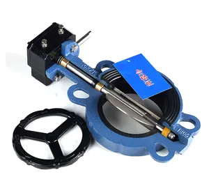 Tkfm EPDM con dấu bánh xe hoạt động thép carbon PN16 DN100 Wafer Van bướm giá cho nước biển - Product Image 2