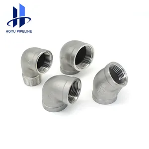 Wholesale of Chinese manufacturers Plumbing Materials Stainless Steel 304/316 thread Pipe Fittings Threaded 90 Degree Elbow