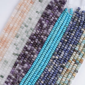 8-8.5 מ "מ אבן קריסטל חצי סיים מחרוזת חרוזים רופף - Product Image 1