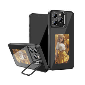 Nueva Funda para Teléfono con Pantalla de Tinta Electrónica DIY para iPhone 17 16 15, Carcasas Traseras Electrochapadas con Cambio de Patrón NFC de 4 Colores - Product Image 3