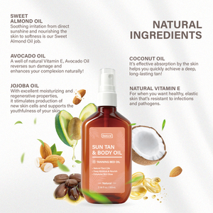 Aceite Bronceador Corporal Natural de Marca Privada con 5 Aceites Preciosos para un <span class=keywords><strong>Bronceado</strong></span> Profundo y Saludable - Product Image 4