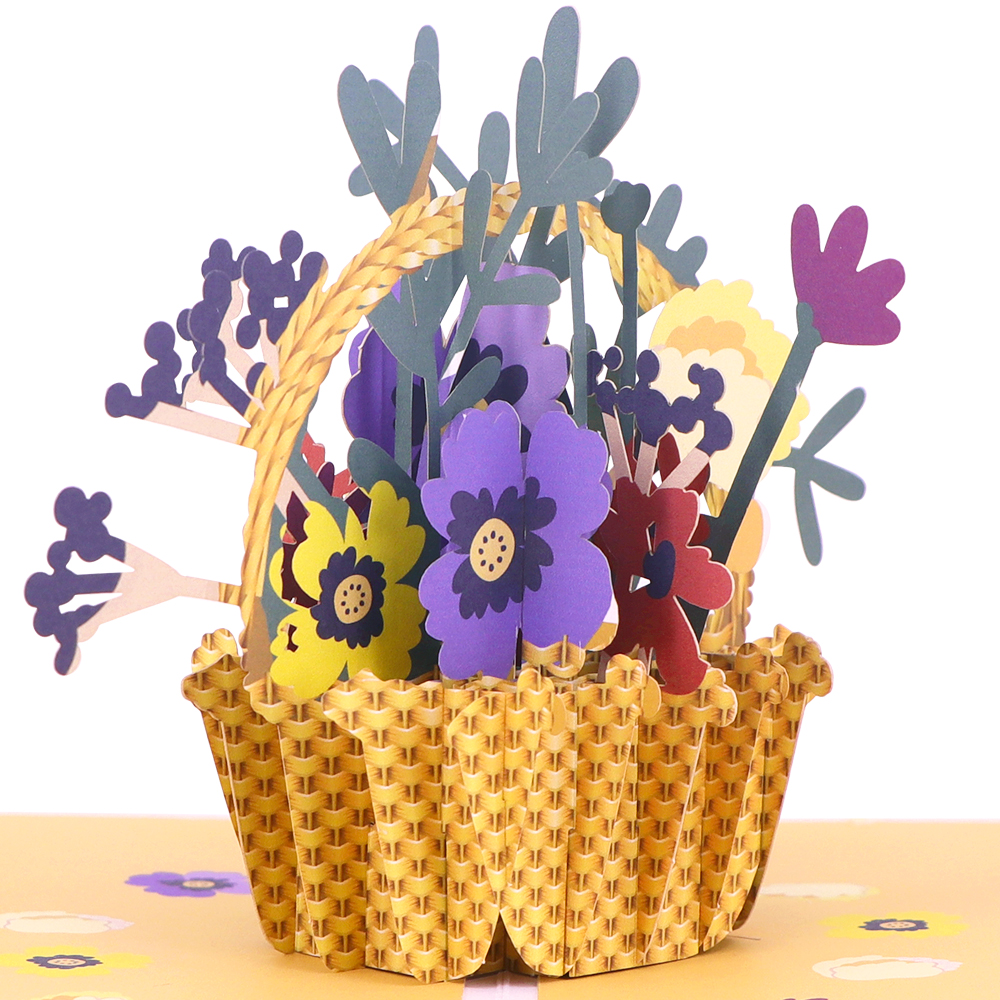 Пользовательские Забавные 3d всплывающие цветы с днем рождения пригласительные поздравительные открытки для детей