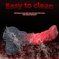 Dildo réaliste en silicone en forme de grand monstre fantastique, pénis d'animal cheval avec ventouse, jouet sexuel géant et souple pour femmes et couples