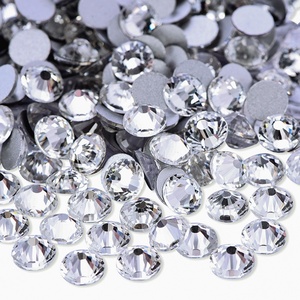 Strass en verre Oleeya à dos plat, facetté, non thermocollant, en vrac, pour nail art et DIY - Product Image 2