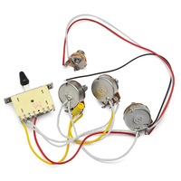 Faisceau de câblage ST pré-câblé/Interrupteur 5 voies/Prise 2T1V 500K-24-18MM+473J pour remplacement de guitare électrique