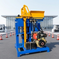 Machine à fabriquer des briques en argile Eco Brava à moteur diesel, machine portable à blocs de terre emboîtables SY2-25, presse hydraulique