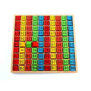 Tavola della moltiplicazione stampata su legno, giocattolo educativo per bambini, matematica in legno. - Product Image 3