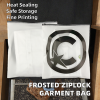 Sacs à fermeture éclair en CPE biodégradable, imperméables et réutilisables, avec motif imprimé givré, pour l'emballage de serviettes, vêtements et sous-vêtements