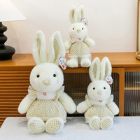 Peluche Lapin Princesse Dot Dot, Rembourrage Coton PP, Super Doux, Anti-Stress, Brodé, Pâques, Mignon, Blanc, Unisexe, 31-50cm