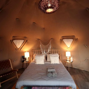 Tente de glamping modulaire blanche YunTu 5x7M, tente safari lodge - Product Image 3