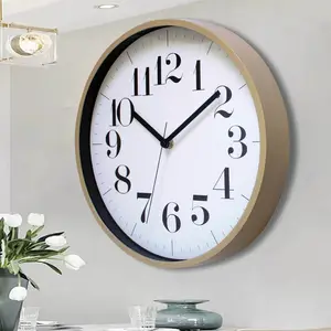 12 pouces simple vente chaude horloge murale circulaire grand numérique moderne bureau école pratique horloge murale décorative