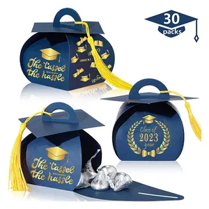 2024 Graduation Gift Box Graduation Candy Box Treat Box with Tassel for College High School Graduation Party Favors