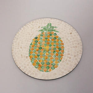 Round Shell Inlay Mother Pearl MDF <b>Placemats</b> Eco-Friendly 10MM Thick 330mm Diameter for <b>Dining</b> <b>Table</b> Kitchen Collection Vietnam - Product Image 5