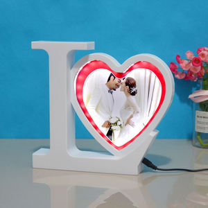 Cadre <span class=keywords><strong>photo</strong></span> magique d'amour de sublimation LED vierge pour le cadeau de Saint-Valentin - Product Image 2