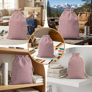 Sac à cordon en toile de coton biologique durable et écologique avec logo personnalisé imprimé, pochette à bijoux pour cadeaux promotionnels - Product Image 4