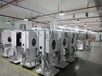 Borne de recharge pour véhicules électriques sur pied, Type 2, double prise AC EVSE, triphasée 14 kW, station de recharge pour véhicules électriques pour parking commercial public