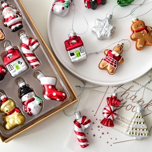 NUCHI Ensemble de boîtes cadeaux d'ornements de Noël en verre faits à la main, transfrontalier, transparents et épaissis, multi-styles ethniques - Product Image 2