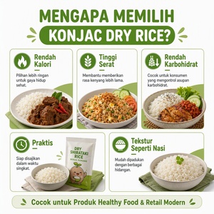 Arroz Konjac Seco Bajo en Carbohidratos, Arroz Shirataki Blanco, Arroz <span class=keywords><strong>Konnyaku</strong></span> a Granel - Product Image 4