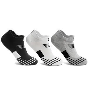 ULTRON beyaz siyah kalın polyester spandex spor kısa ayak bileği düşük kesim spor çoraplar atletik çorap geçirgenliği kaymaz erkekler S