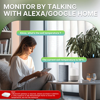 Station de mesure d'humidité et de température du sol sans fil professionnelle, fonctionnant en ligne avec l'application TUYA et la technologie Zigbee.