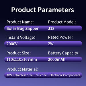 Nouvelle Arrivée Lampe Anti-Moustiques Solaire Compacte et Portable pour Jardin, Terrasse et Pelouse, Économe en Énergie - Product Image 2