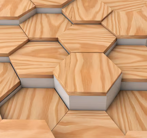 Azulejos de Pared de Madera Geométricos 3D (Hexagonales / Cuadrados) - Product Image 6