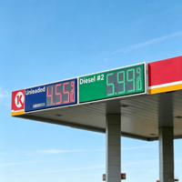 Affichage LED de prix du carburant pour station-service, panneau numérique extérieur étanche, numéros numériques, fabrication usine
