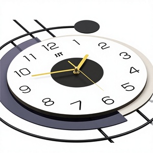 <span class=keywords><strong>Horloge</strong></span> <span class=keywords><strong>murale</strong></span> décorative nordique noire <span class=keywords><strong>et</strong></span> blanche avec ours, grande <span class=keywords><strong>horloge</strong></span> <span class=keywords><strong>murale</strong></span> numérique ornementale pour salon - Product Image 4