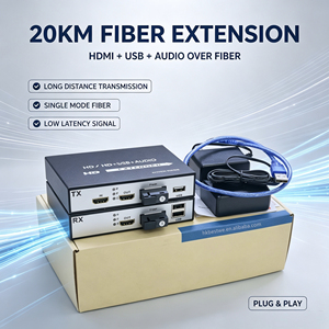 Prix Usine - Extenseur HDMI Fibre Optique 20KM - Transmetteur Récepteur Vidéo KVM Numérique HDMI vers Fibre - Product Image 1