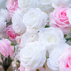 Arc de mariage en soie rose rouge de haute qualité arc de fleur artificielle de luxe avec conception d'usine personnalisée fond de mariage haut de gamme - Product Image 5