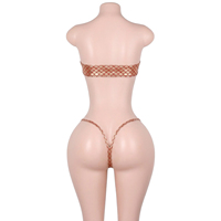 Tenue de danse exotique métallique effet écailles de poisson, ensemble de vêtements de club holographiques avec chaîne de cristaux pour strip-tease, rave et pole dance