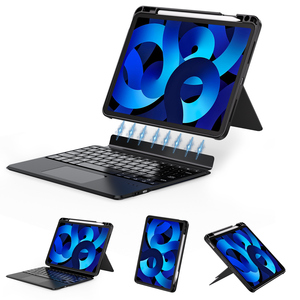 Accessoires pour tablette <span class=keywords><strong>iPad</strong></span> <span class=keywords><strong>Air</strong></span> 10,9''/11'' & Pro 11'' avec emplacement pour stylet, clavier sans fil BT avec pavé tactile pour l'étude, le bureau et les voyages - Product Image 3
