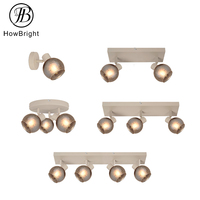 Luminaire suspendu en verre beige/taupe + verre gris fumé E14, luminaire de plafond intérieur, lampe murale de surface IP20