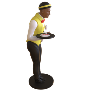 รูปปั้นบริกรเรซิ่นขนาดเท่าจริงรูปปั้นบริกรชายสั่งทำได้<span class=keywords><strong>พ่อบ้าน</strong></span>สำหรับตกแต่งร้านอาหารและตกแต่งบ้าน - Product Image 2