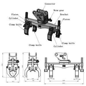 Garra Giratoria OEM XUVOL para Manipulación de Tuberías y Postes, Manipulador de 13-15 Toneladas para Excavadoras, Herramienta para Maquinaria de Construcción - Product Image 2