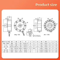 Instrumento Portátil + Celda de Carga con Transmisor Amplificador, Sensor de Peso, Apto para Balanzas Tipo Radio HX711-50,100,200kg