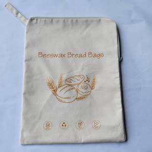 Nueva Bolsa Reutilizable de Lino y Cera de Abeja de Alta Calidad <span class=keywords><strong>para</strong></span> Almacenamiento de <span class=keywords><strong>Pan</strong></span>, Hecha a Mano con Lienzo de Algodón Puro - Product Image 3