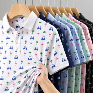Camisetas de Golf Personalizadas con Logotipo Bordado, Estampado Completo, 88% Poliéster, 12% Elastano, Camiseta de Golf de Diseño de Alta Calidad y Lujo - Product Image 1