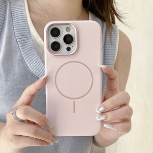 Étui de téléphone magnétique sans fil en silicone coloré personnalisé de haute qualité pour <span class=keywords><strong>iPhone</strong></span> 16 15 <span class=keywords><strong>14</strong></span> 13 Pro Max Étuis de téléphone portable - Product Image 1