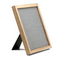 Tableau d'affichage en lettres, chiffres et symboles en plastique blanc interchangeable, panneau en bois MDF, tableau en feutre