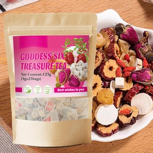 Té Seis Tesoros <span class=keywords><strong>de</strong></span> la Diosa, Té para la Mejora Femenina, Bienestar Natural, Té Nutritivo para la Salud, Té <span class=keywords><strong>de</strong></span> Belleza en Bolsitas para la Bebida Diaria <span class=keywords><strong>de</strong></span> la <span class=keywords><strong>Mujer</strong></span> - Product Image 1