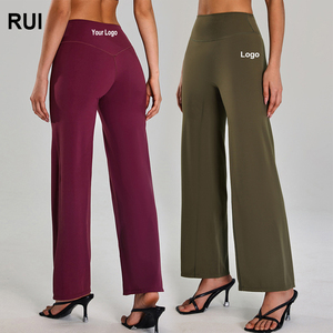 RUIQUWIN Vêtements de sport pour femmes Yoga Danse Pantalon évasé Gym Pantalon de course Logo personnalisé Gym Sports Legging - Product Image 1