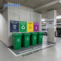 Tempat Sampah Plastik Tahan Cuaca 240L untuk Taman/Jalanan dengan Roda Karet dan Tutup Berventilasi untuk Luar Ruangan