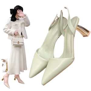 Sandalias de Cuero Elegantes y a la Moda con Punta Abierta y Diseño Antideslizante - Zapatos Casuales Ligeros para Verano y Exteriores - Product Image 1