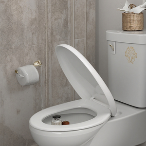 Bofan chất lượng tốt hình chữ V PP nhựa gia đình nhà vệ sinh chỗ ngồi Bìa mềm đóng với một nút phát hành nhanh chóng cho phòng tắm <span class=keywords><strong>WC</strong></span> - Product Image 5