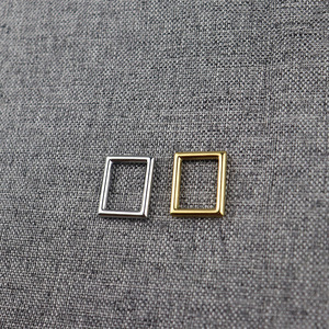 Hebillas cuadradas de metal de acero inoxidable de 2,2x1,7 cm en oro y plata para bolsos y accesorios de ropa, duraderas - Product Image 3