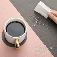 Napperons de table en cuir créatifs en forme de rectangle nordique Napperons de salle à manger de luxe imperméables et résistants à l'huile pour utilisation de cadeaux